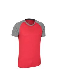 Mens Endurance Breathable T-Shirt - Red/Gray