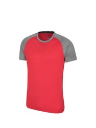 Mens Endurance Breathable T-Shirt - Red/Gray