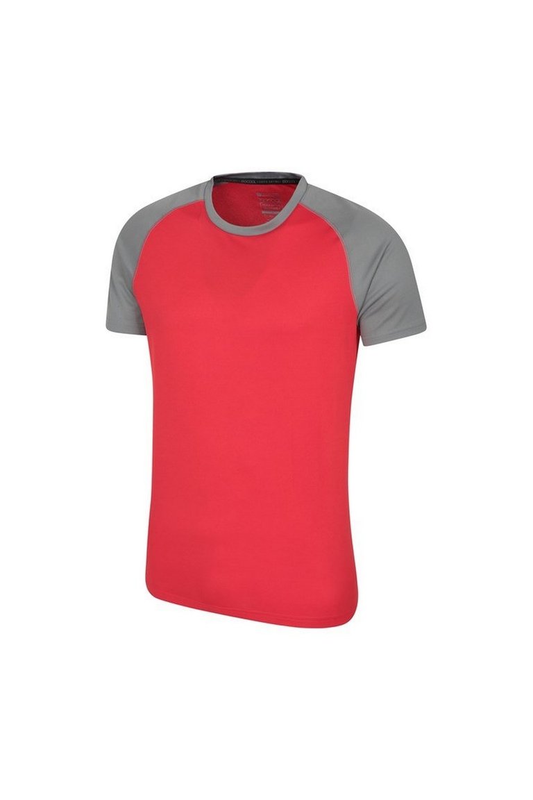 Mens Endurance Breathable T-Shirt - Red/Gray