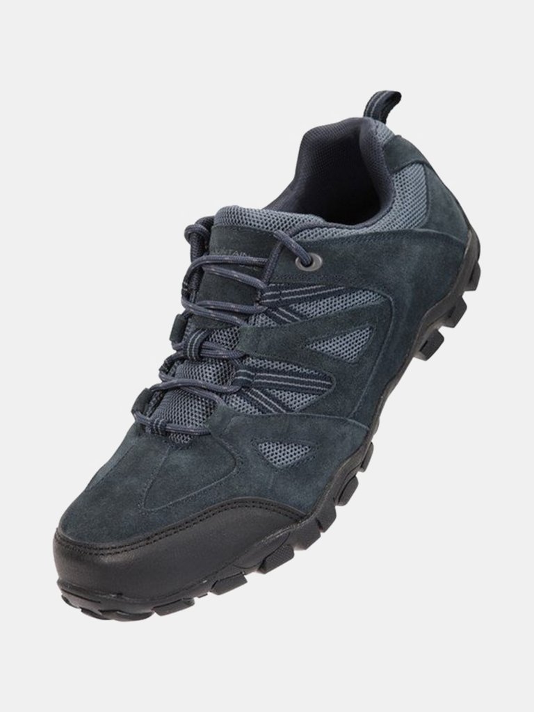 Mens Outdoor III Suede Walking Shoes- Navy - Navy