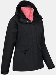 Mountain Warehouse Womens/Ladies Thunderstorm 3 in 1 Waterproof Jacket - Black