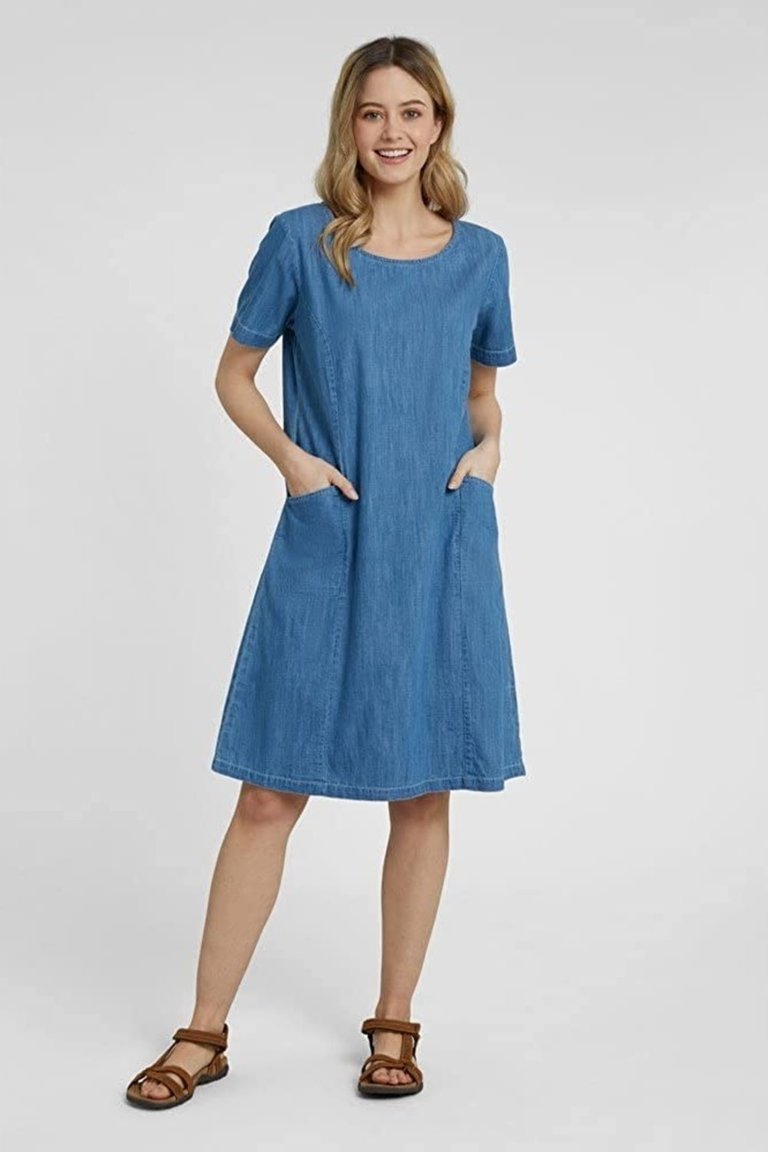 Womens/Ladies Flora Casual Dress - Denim