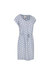 Womens/Ladies Mykonos Flower Casual Dress - Blue