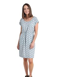 Womens/Ladies Mykonos Flower Casual Dress - Blue - Blue