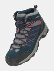 Womens/Ladies Rapid Waterproof Suede Walking Boots - Navy - Navy