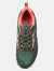 Womens Lakeside Walking Shoes - Khaki Green/Orange