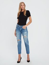 Bowie Mid Rise Tapered Ankle Jeans