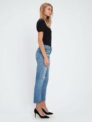 Bowie Mid Rise Tapered Ankle Jeans