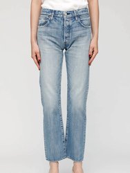 Fanuel Light Oz Straight Jean In Blue - Blue