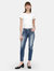 Lenwood Mid Rise Ankle Cut Skinny Jeans