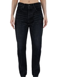 Murrieta Wide Straight Jean In Black - Black