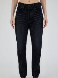 Murrieta Wide Straight Leg Jean In Black - Black