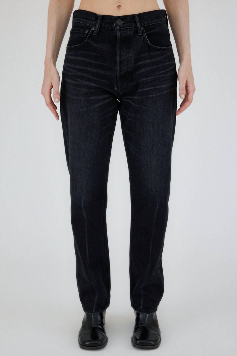 Murrieta Wide Straight Leg Jean In Black - Black