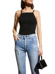 Packed Neck Cami - Black
