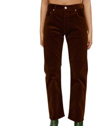 Slater Corduroy Straight Pant In Camel - Camel
