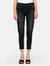 Velma Mid Rise Distressed Ankle Cut Skinny Jeans - Black