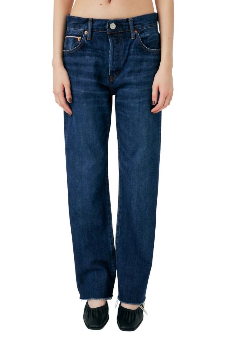 Verde Straight Jean In Dark Blue - Dark Blue