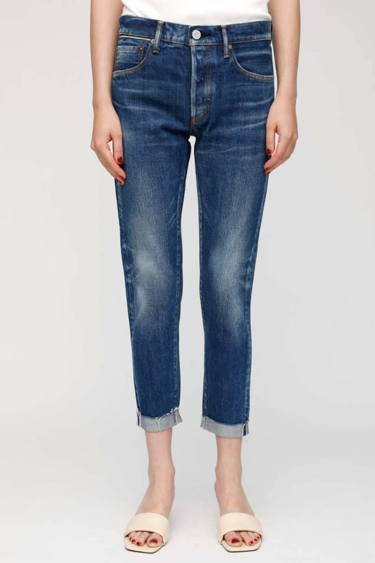 Wilbur Tapered Mid-Rise Jean In Blue - Blue