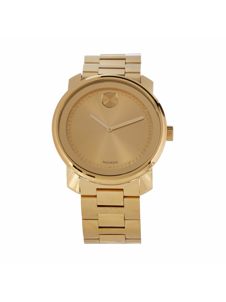 Mens Bold 3600258 Champagne Dial Yellow Gold-Plated Watch - Gold