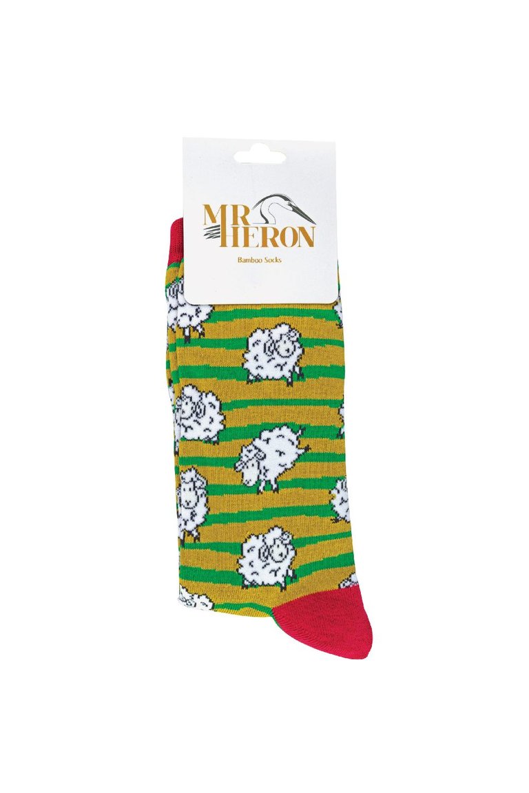 Mr Heron - Mens Animal Patterned Design Soft Bamboo Novelty Socks