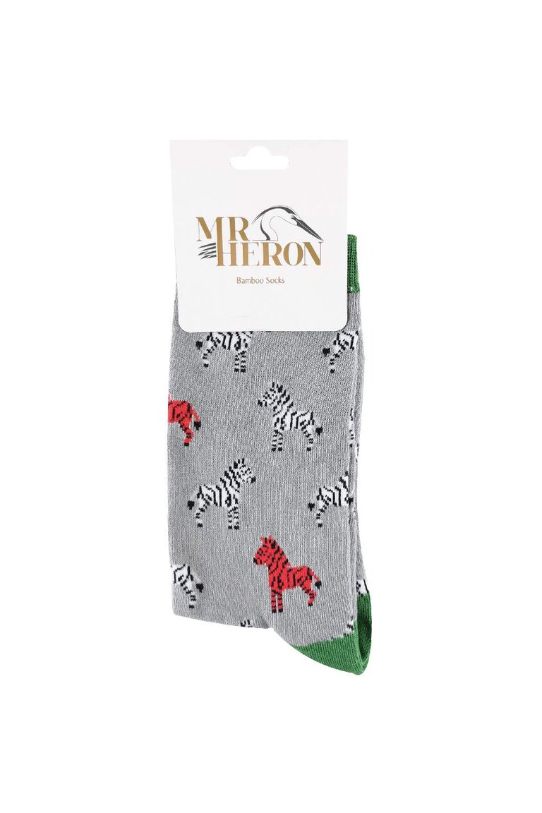 Mr Heron - Mens Animal Patterned Design Soft Bamboo Novelty Socks