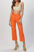 Linen Blend Trouser In Orange - Orange