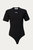 Logo-Print Short Sleeve Bodysuit - Black
