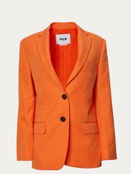 Single Breasted Jacket In Orange