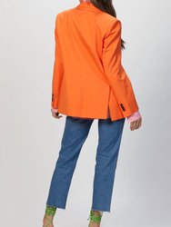 Single Breasted Jacket In Orange