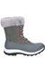 Womens/Ladies Apres Leather Lace Up Mid Boot - Gray/Red