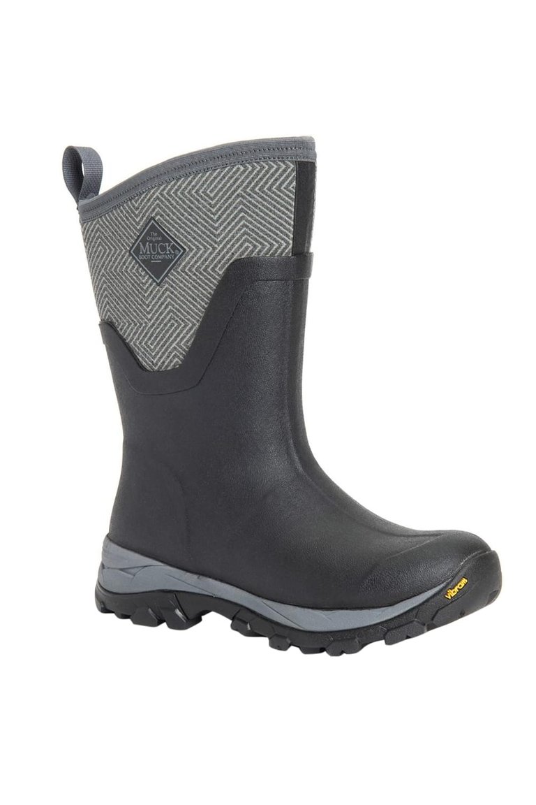 Womens/Ladies Arctic Ice Mid Boot - Gray/Black Print - Gray/Black Print