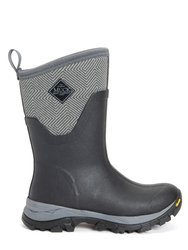 Womens/Ladies Arctic Ice Mid Boot - Gray/Black Print