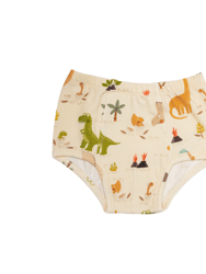 Four Organic Boys Briefs Dinosaur