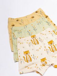 Three Girls Boxer Briefs Undies Flowers