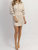 Bowery Faux Leather Mini Dress In Cream - Cream