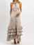 Eleanor Belted Maxi Dress In Beige