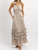 Eleanor Belted Maxi Dress In Beige - Beige