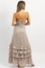 Eleanor Belted Maxi Dress In Beige