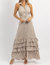 Eleanor Belted Maxi Dress In Beige