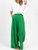 Fresh Linen Wide Leg Trouser In Green - Green