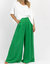 Fresh Linen Wide Leg Trouser In Green