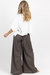 Linen Wide Leg Trouser In Olive Tree