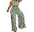 Pleated Floral Jumpsuit In Green