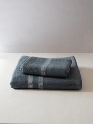 Organic Block Rib Bath Towel - Orion