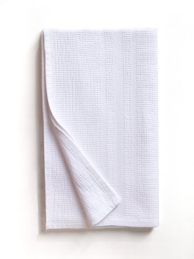 Mungo Organic Block Rib Bath Towel - White product