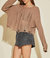 Alice Grunge Cropped Sweater In Taupe