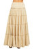 Devyn Tiered Maxi Skirt In Tan