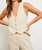 Morgan Button Down Vest In Natural - Natural