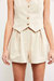 Rebecca Vest Romper In Natural