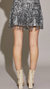 Sequin Skort In Pewter